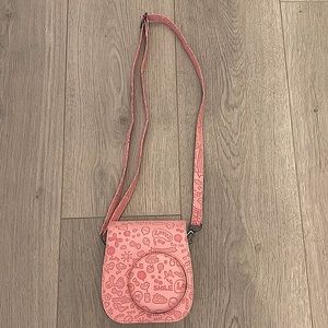 Pink polaroid bag holder